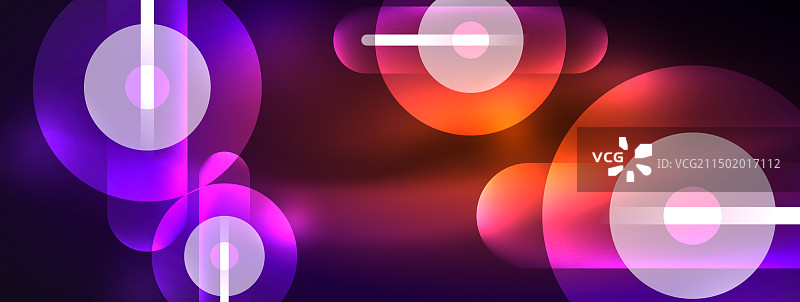 抽象的设计随着霓虹灯的闪烁而脉动图片素材