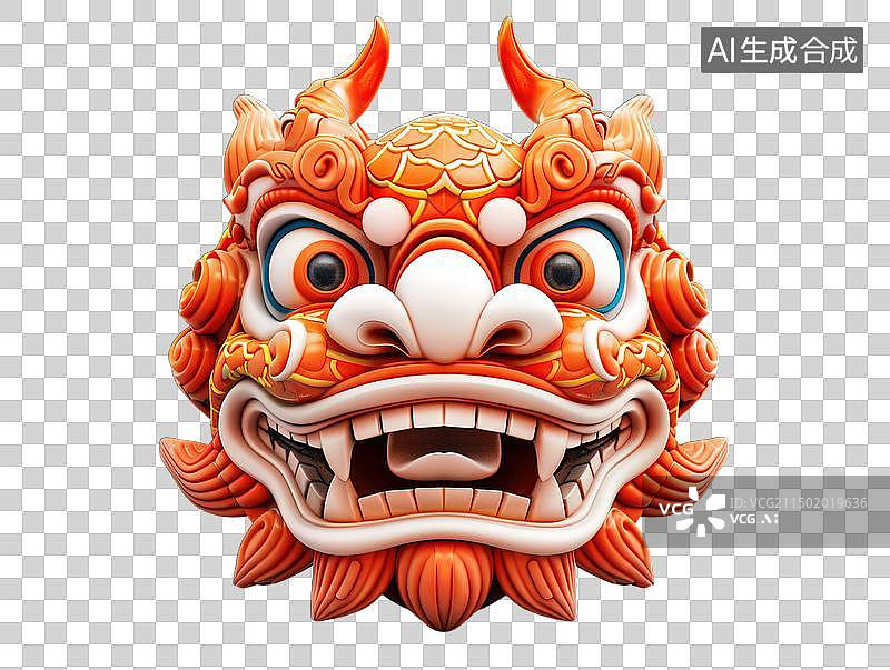 【AI数字艺术】狮子徽章 鬼面徽章图片素材