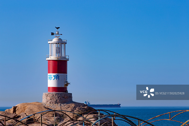 威海 老码头灯塔图片素材