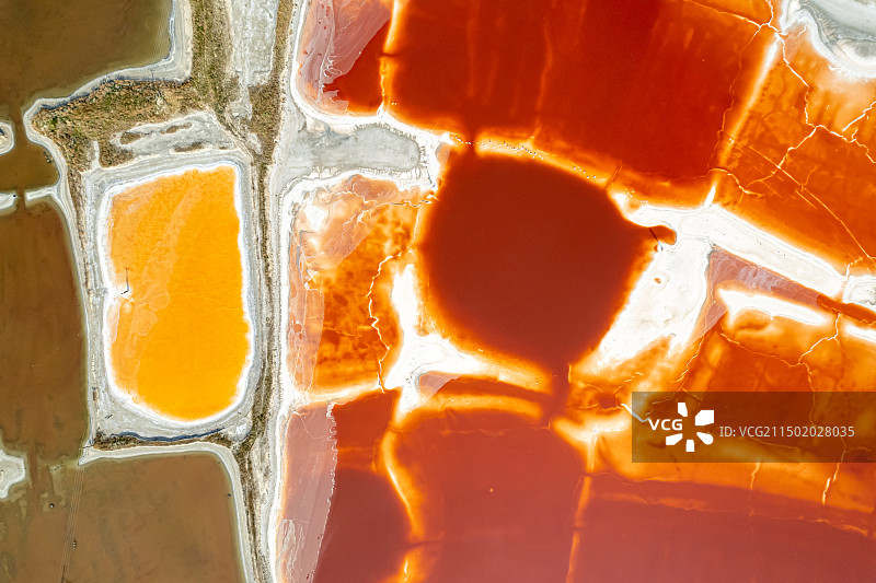 炎炎夏日的山西运城盐湖自然奇观图片素材