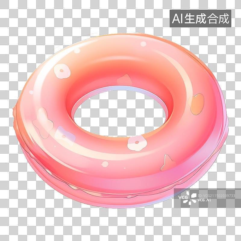 【AI数字艺术】一个夏天泳池的游泳圈图片素材