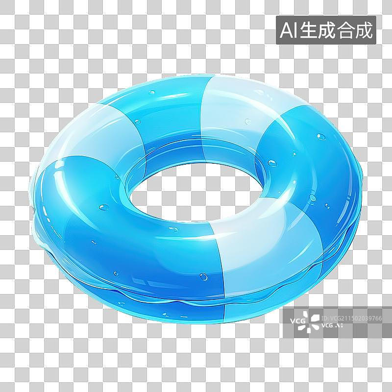 【AI数字艺术】一个夏天泳池的游泳圈图片素材