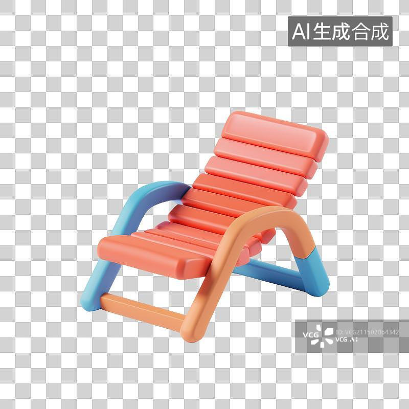 【AI数字艺术】沙滩躺椅图片素材