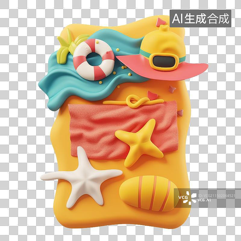 【AI数字艺术】沙滩毛巾图片素材