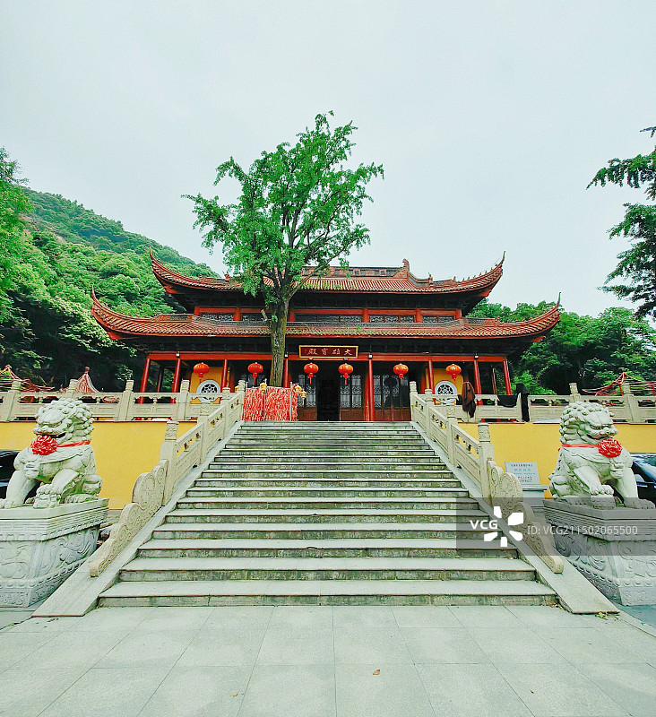 阳山桃花源古刹之大雄宝殿图片素材