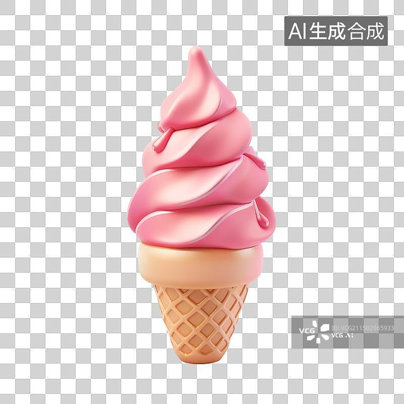 【AI数字艺术】3D冰淇淋图片素材