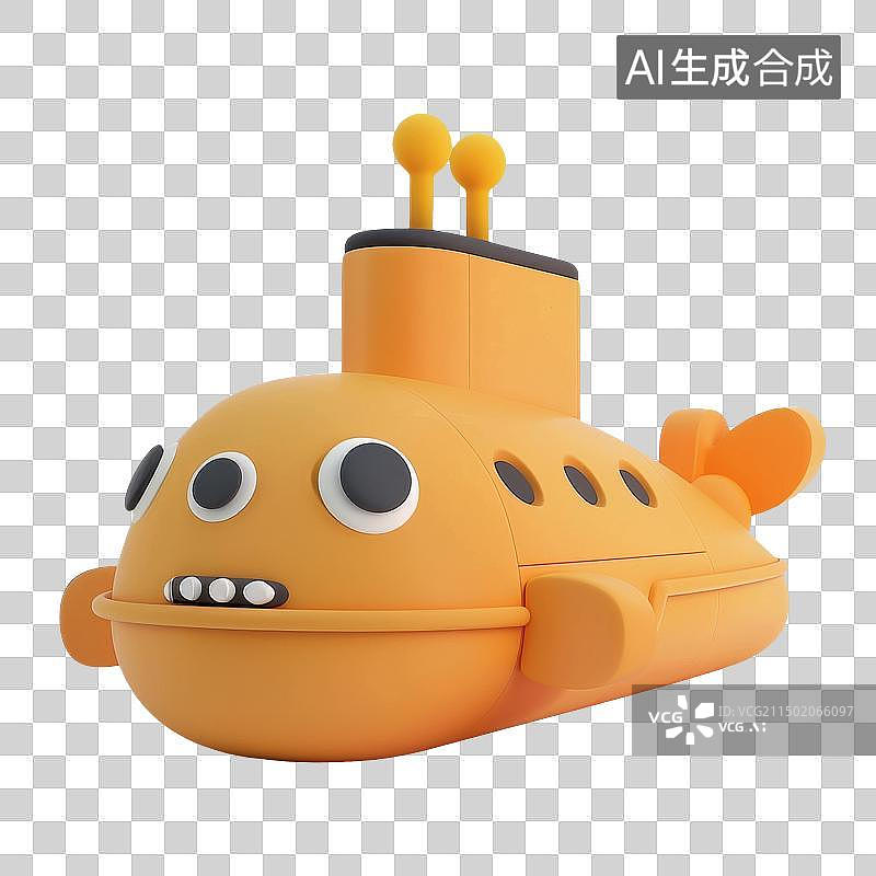【AI数字艺术】3D潜水艇图片素材