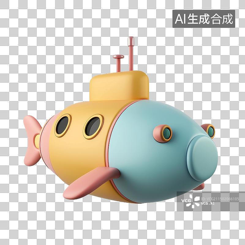 【AI数字艺术】3D潜水艇图片素材