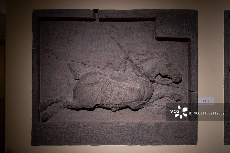 国家博物馆 唐 昭陵六骏石刻 陈科复制 什伐赤图片素材