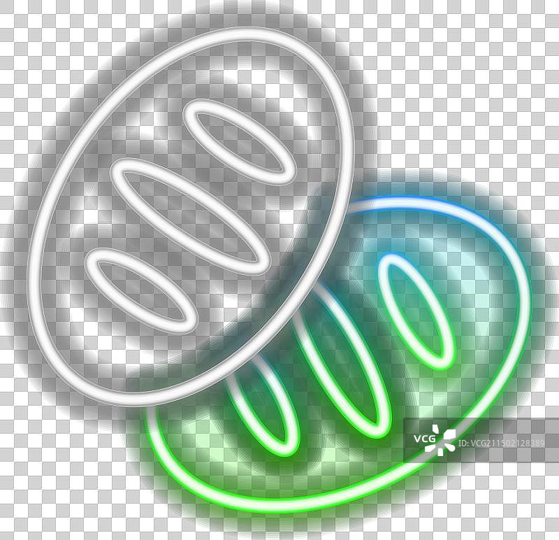 发光的霓虹灯线条基督教面包图标图片素材