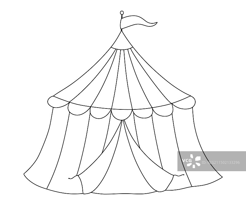 手绘马戏团帐篷图片素材