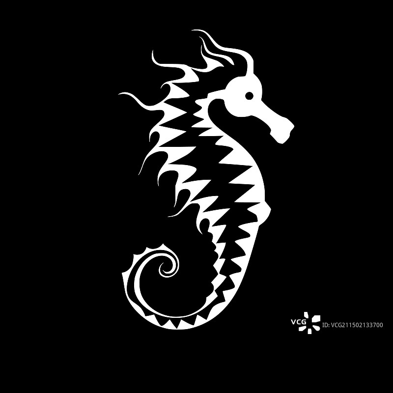 海马高质量Logo，适合T恤图片素材