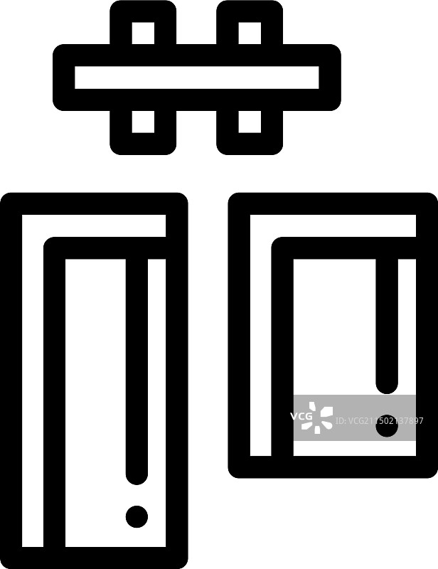 居中对齐图标细线条风格设计图片素材