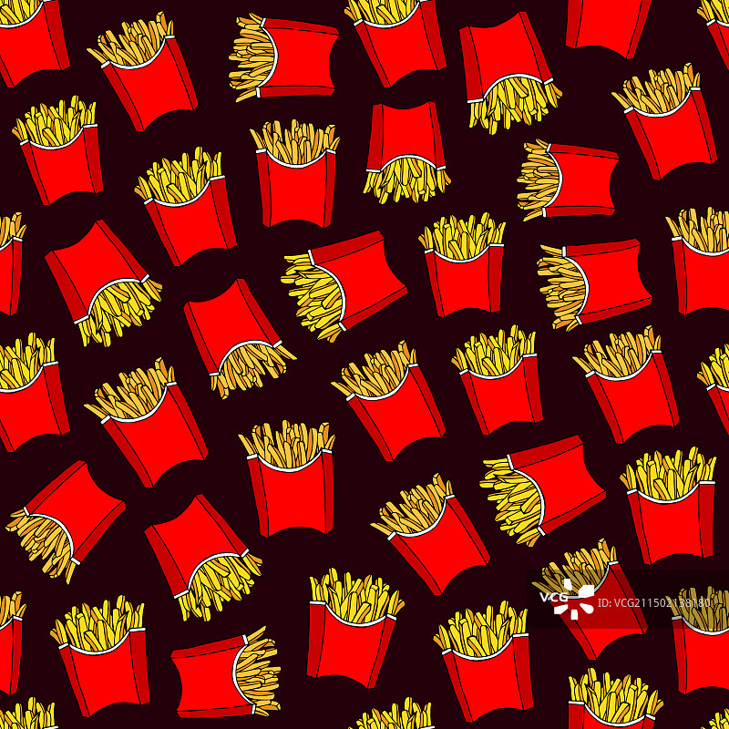 无缝背景与快餐模式图片素材