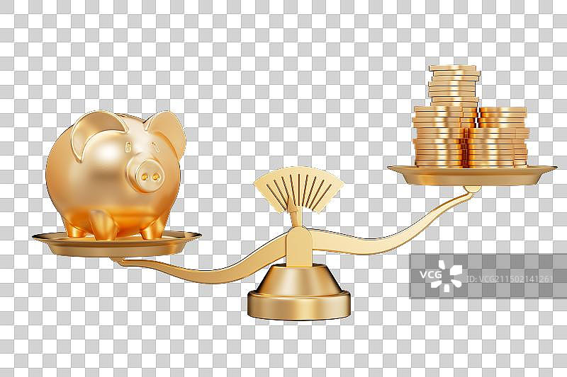 3D渲染的金融货币元素图图片素材