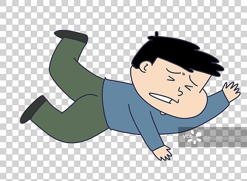 摔倒的男性图片素材