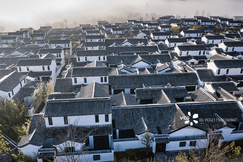 航拍云南腾冲曲石镇旅游住宅区图片素材