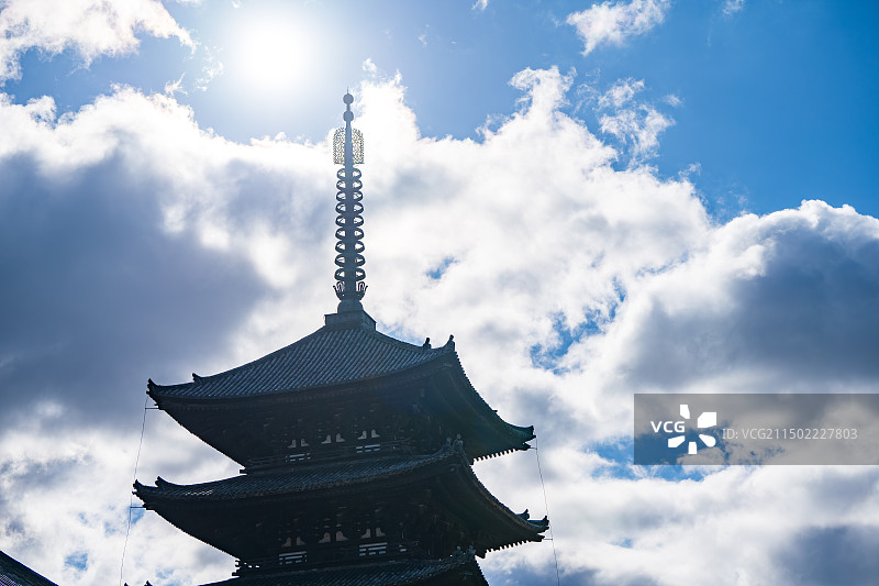 日本奈良市兴福寺五重塔图片素材