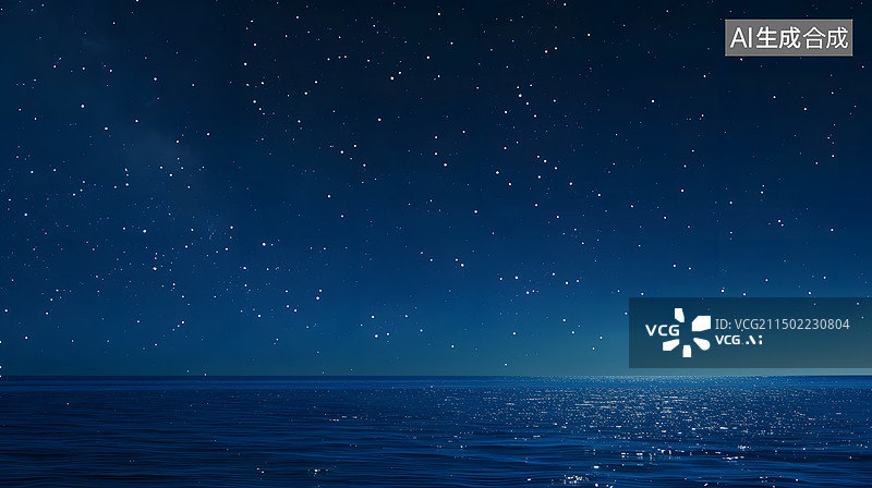 【AI数字艺术】夜空星空海景图片素材