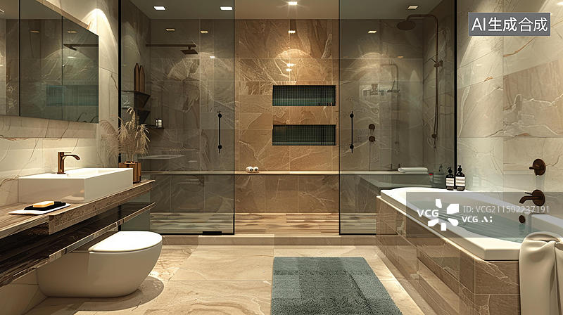 【AI数字艺术】浴室的AI图片图片素材
