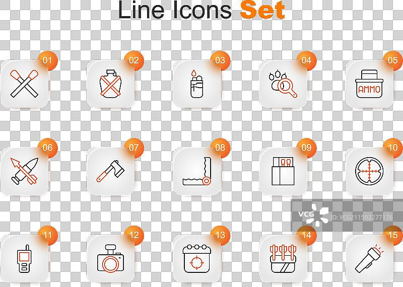手电筒、箭筒和靶图片素材