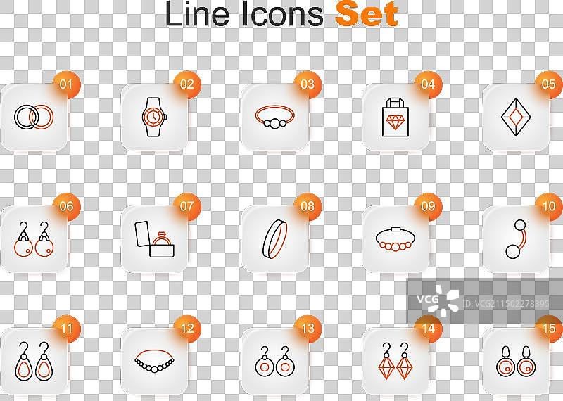 耳环珍珠项链穿刺线条图片素材