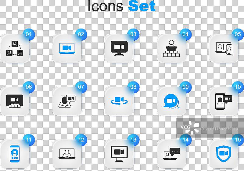 视频聊天会议和360度全景图片素材