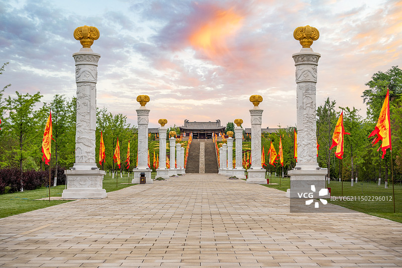 亚洲中国山西省晋城市高平炎帝陵朝圣大道图片素材