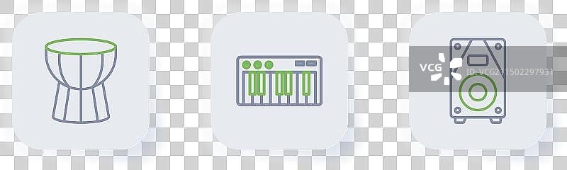 立体声扬声器音乐合成器图片素材