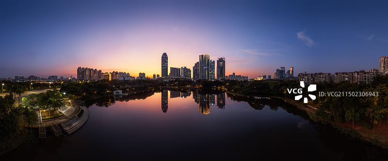 惠州北湖公园夜景图片素材