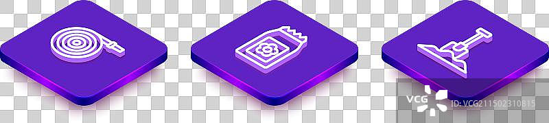 2.5D线性花园水管种子包套装图片素材