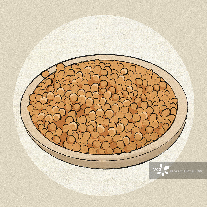 黑龙江大豆黄豆土特产农产品手绘插画图片素材