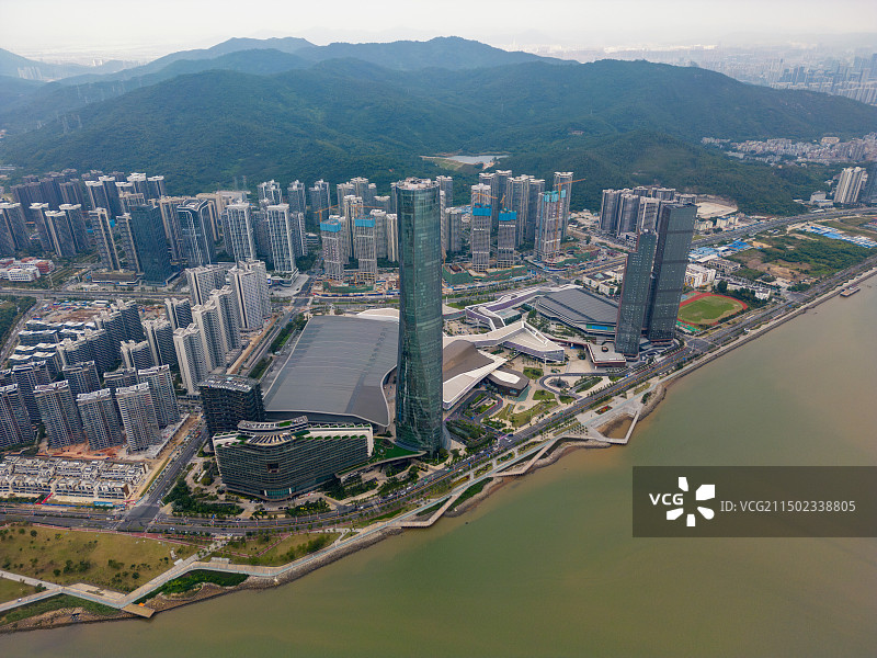 珠海国际会展中心航拍图片素材
