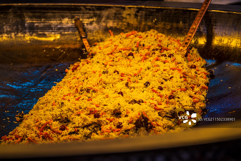 2024年喀什古城手抓饭图片素材