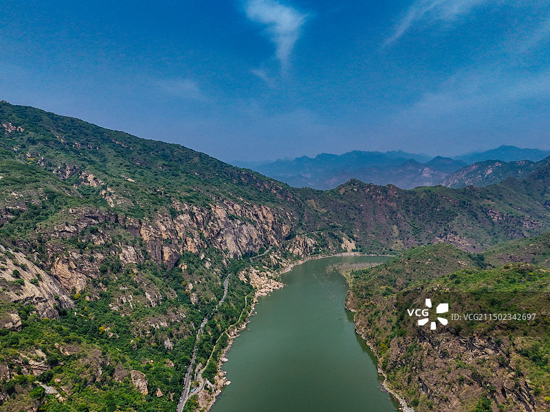 鹿皮关长城 密云 石城镇 龙云山 黑龙潭 航拍图片素材