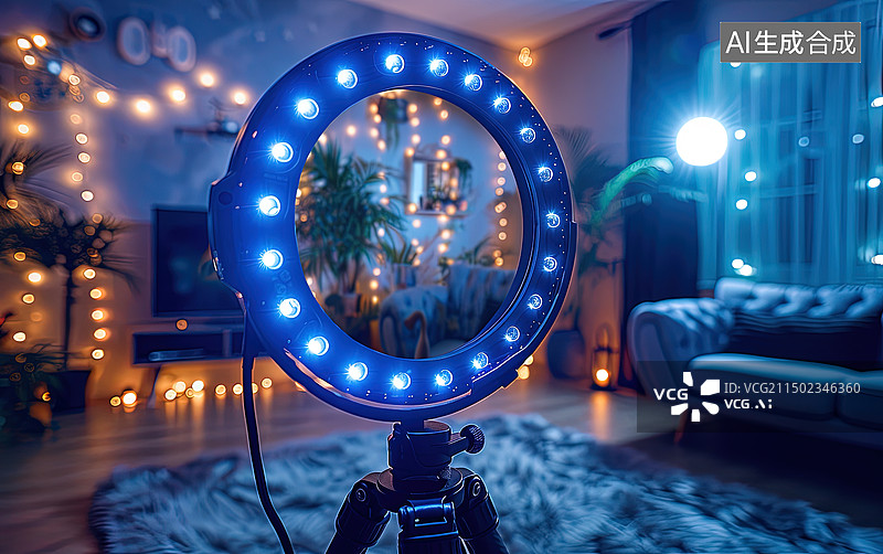 【AI数字艺术】直播间直播经济图片素材