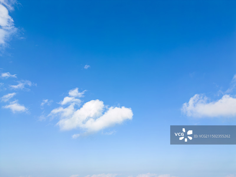 无人机高空航拍的蓝天白云图片素材