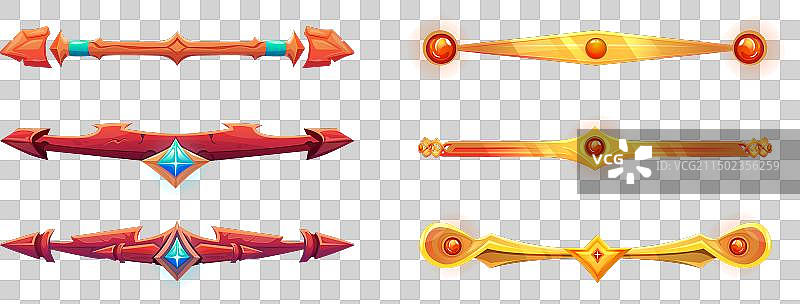 魔法游戏界面分隔线和边框图片素材