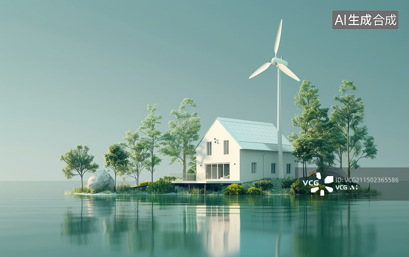 【AI数字艺术】绿色能源与生活应用主题背景图片素材