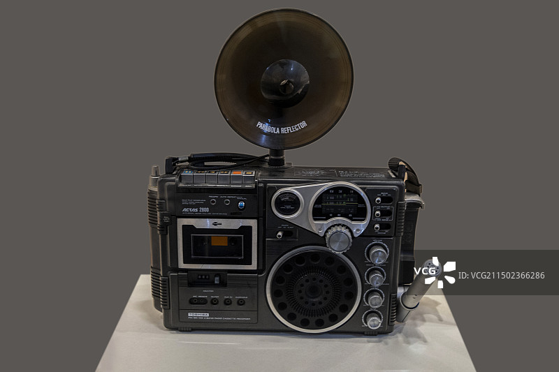 浙江省杭州市中国茶叶博物馆“时光茶话会”主题展：东芝单卡便携式收录机图片素材