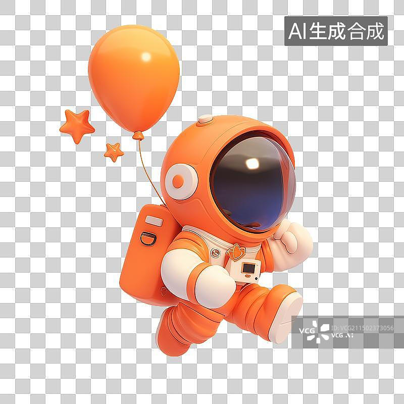 【AI数字艺术】3D太空宇航员图片素材