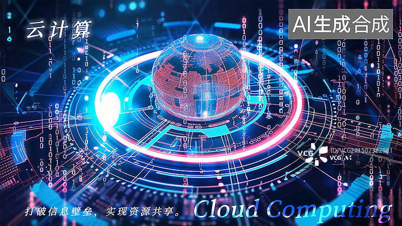 【AI数字艺术】赛博朋克3D风格科技主题海报图片素材