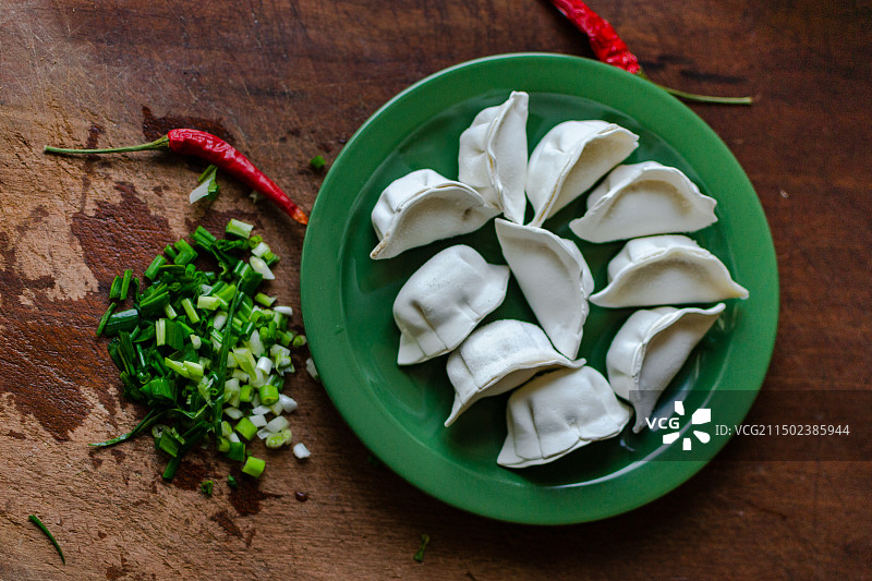 盘子里的饺子图片素材