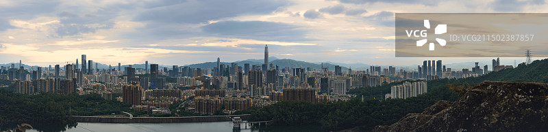 全景阴天深圳图片素材