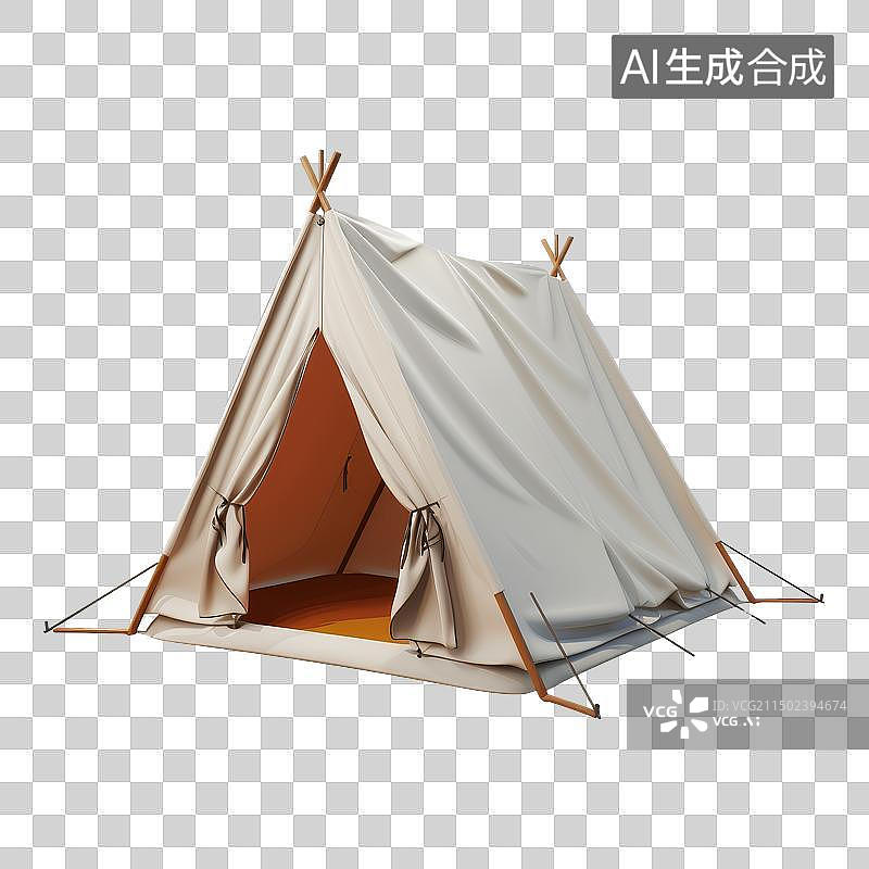 【AI数字艺术】3D沙滩帐篷图片素材