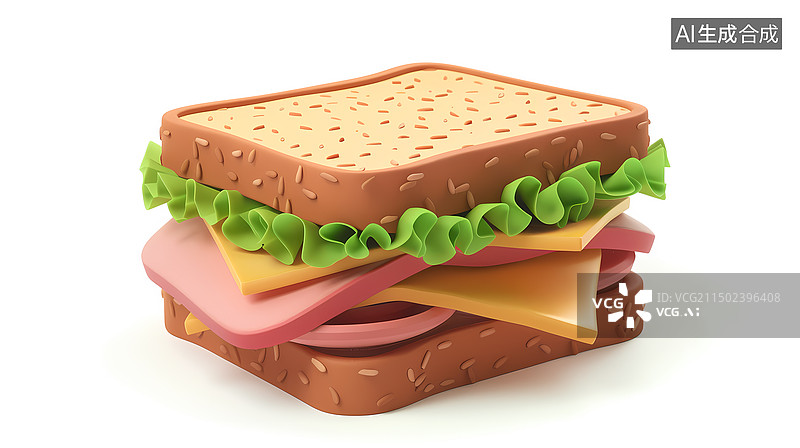 【AI数字艺术】美味的三明治/帕尼尼插图图片素材