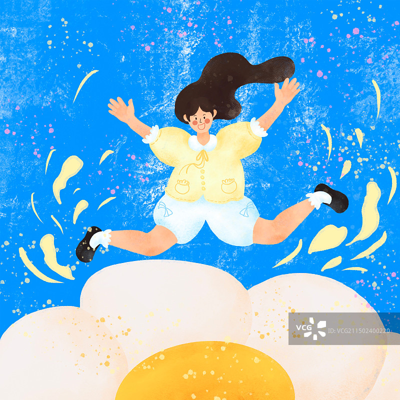 开心女孩图片素材