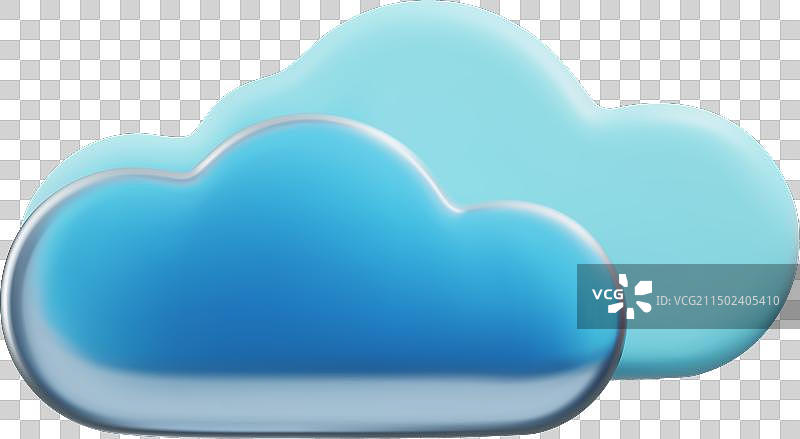 社交设计蓝色云朵图标图片素材