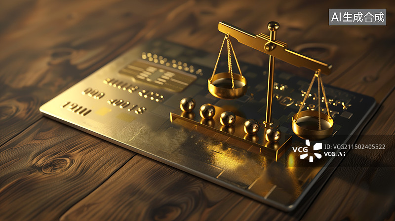 【AI数字艺术】放在桌子上银行卡和算盘图片素材