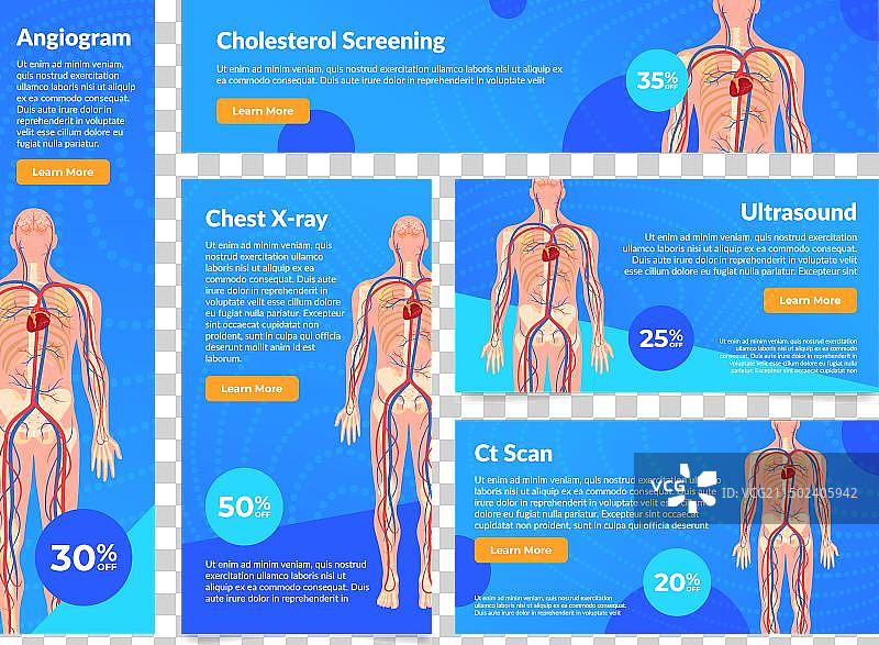 胆固醇筛查血管造影胸部X光片图片素材